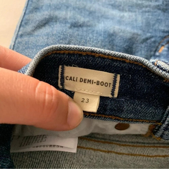 Madewell Cali Demi Boot Jeans in Bodney Wash Light Blue Flare  Leg Stretch 23 - Picture 7 of 13